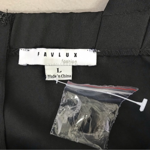 🎁🤩 NWT Pinup FAVLUX Black Side Slit Button Dress Sexy Retro Sailor Rockabilly - Picture 5 of 7